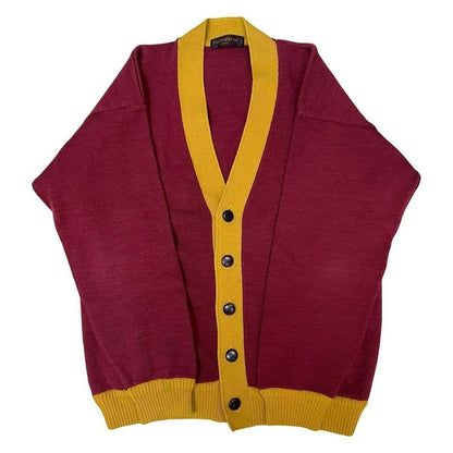 Yves Saint Laurent Vintage Wool Cardigan Knit Yellow