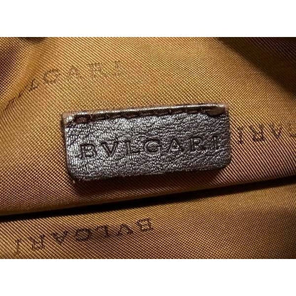 Bvlgari Shoulder Bag Logomania Brown Canvas and Leather — view 5