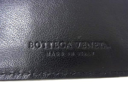 Bottega Veneta Intrecciato Leather Bifold Wallet Coin Purse Black
