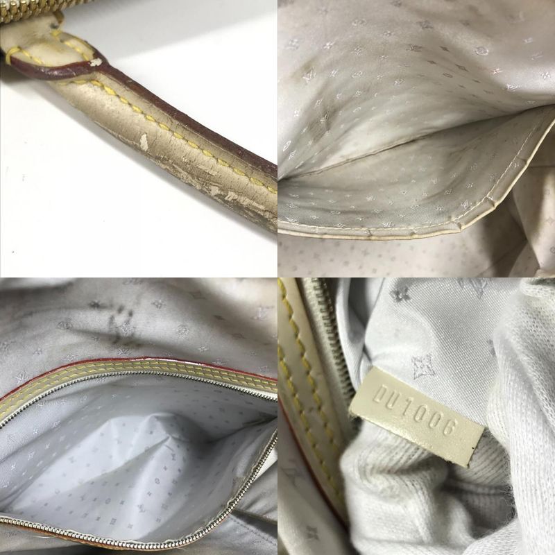 Louis Vuitton Handbag Lockit MM Lockit MM M91874 Suhari Leather Bronze White