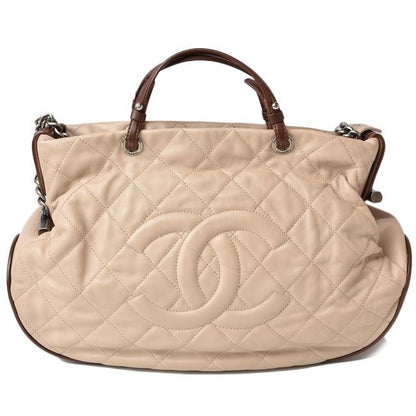 Chanel Tote Bag 2-Way Chain Quilted Stitching