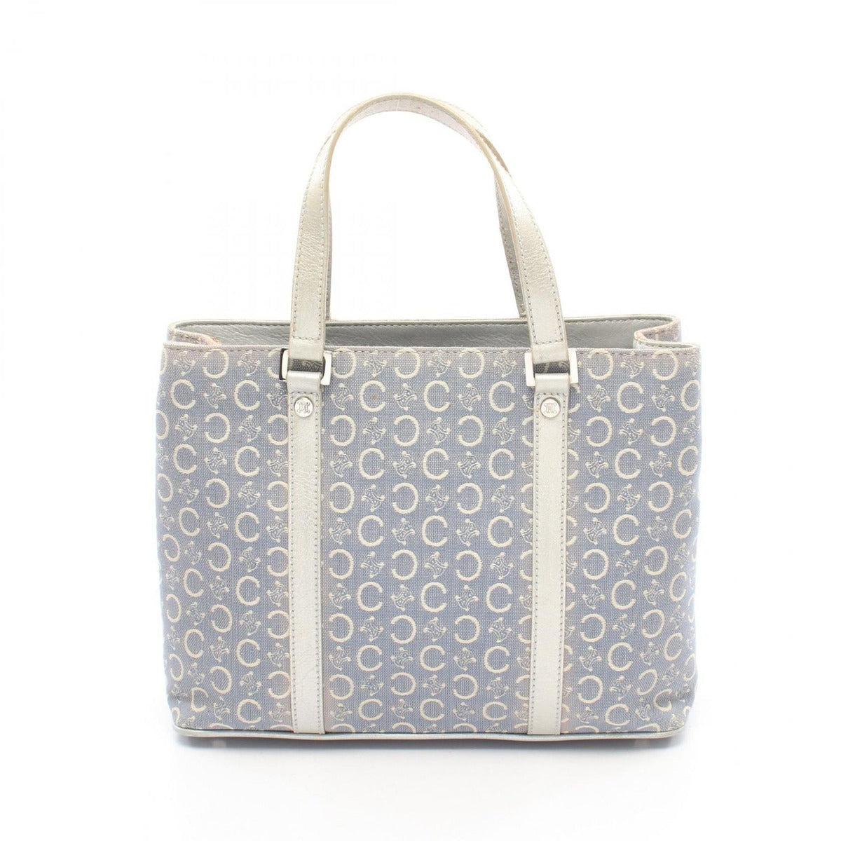 Celine Handbag C Macadam Light Blue Canvas Leather