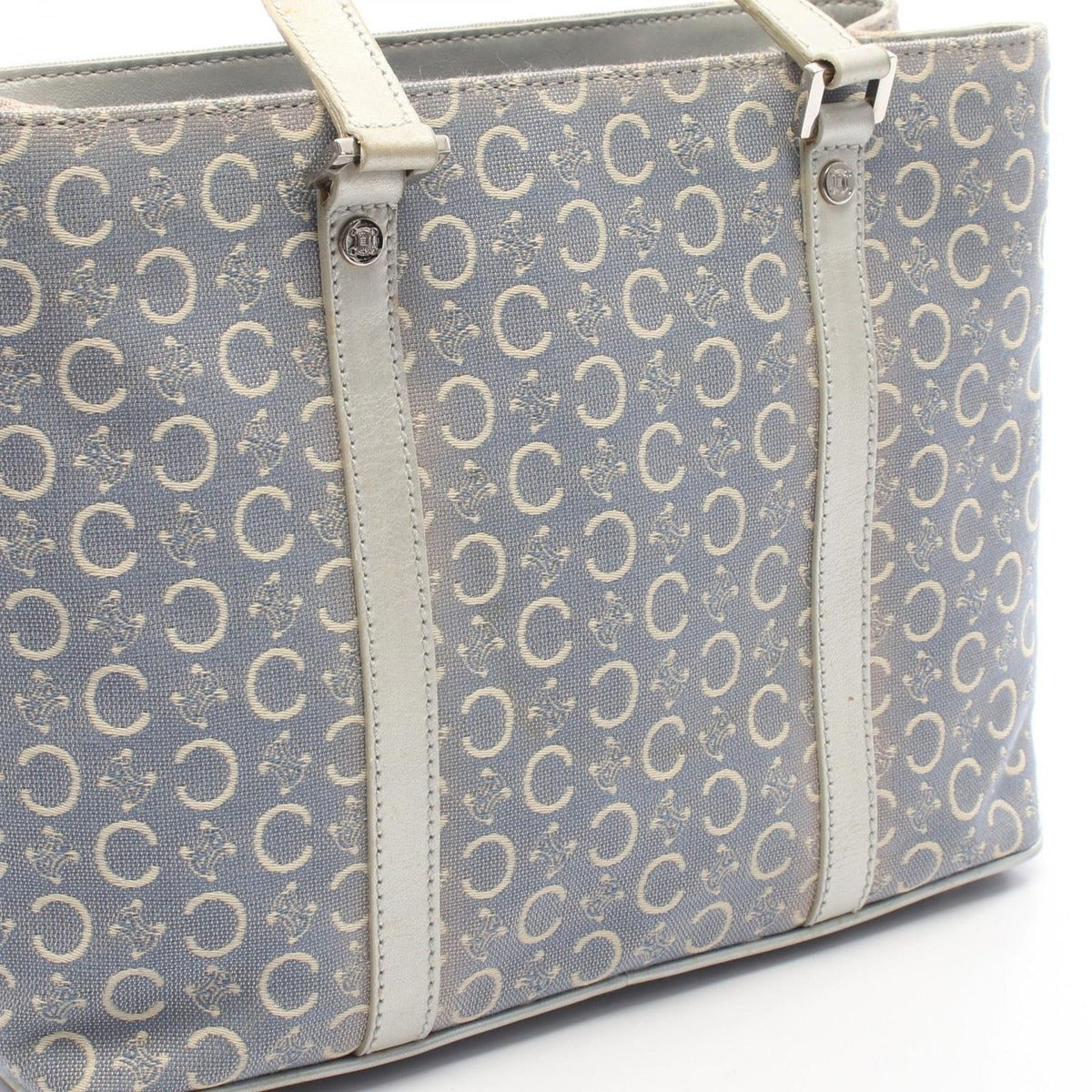 Celine Handbag C Macadam Light Blue Canvas Leather — view 5