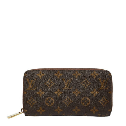 Louis Vuitton Monogram Zippy Long Wallet Zip Around Brown