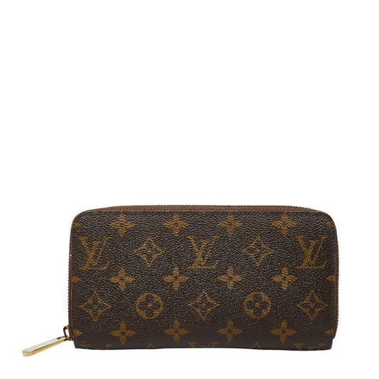 Louis Vuitton Monogram Zippy Long Wallet Zip Around Brown