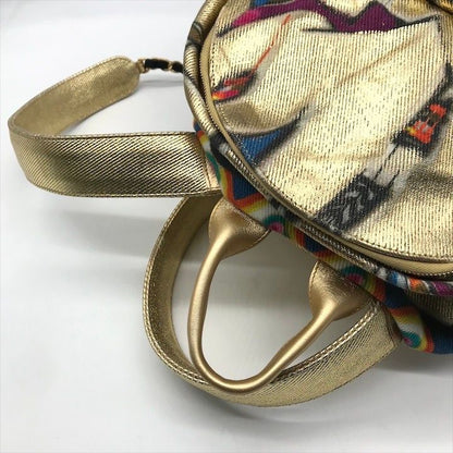 Chanel CC Logo Graffiti Paint Backpack Gold