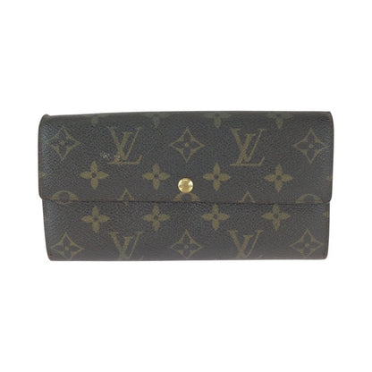 Louis Vuitton Monogram Pochette Porte Monnaie Cles D Brown Gold Long