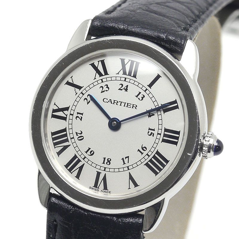 Cartier Ronde Solo SM Ladies Quartz SS Stainless Steel *external Belt
