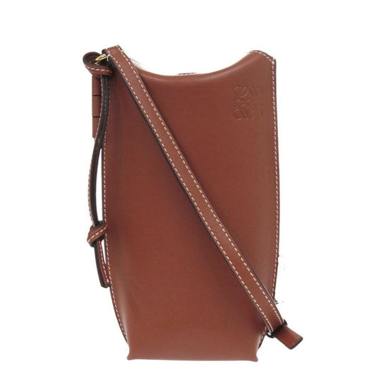 Loewe Gate Pocket Leather Brown Shoulder Bag