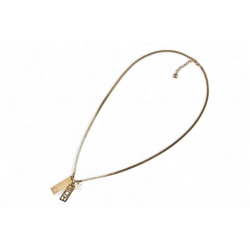 Chanel Long Necklace Pendant BOY Coco CC Tag C22 P — view 2