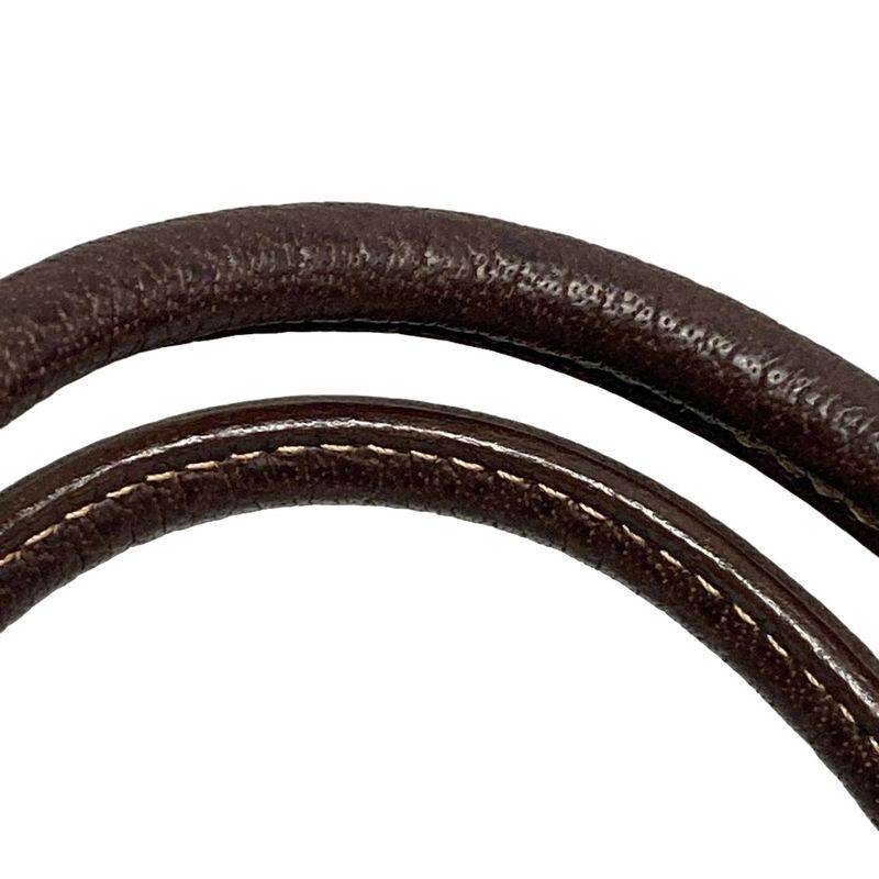 Hermes Garden Party TPM Ivory And Dark Brown Leather