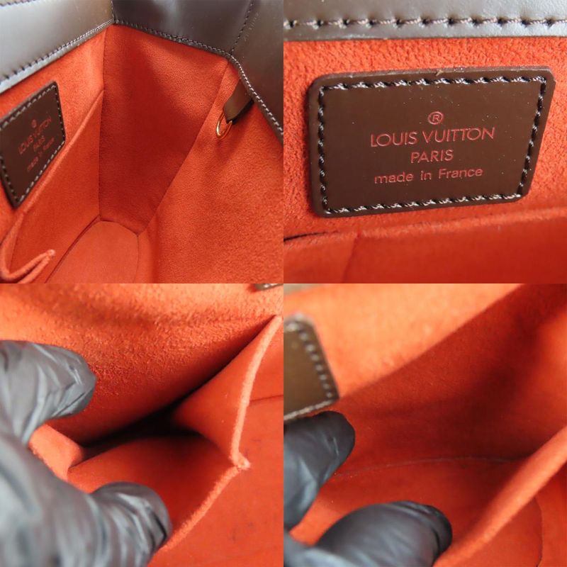 Louis Vuitton Handbags Sariasau N51284 Damier Ebène Brown Gold Hardware LV