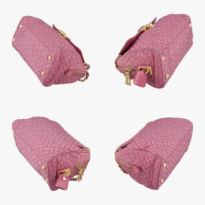 Prada Chain Quilted Flap Pink Nylon Br4965194/a