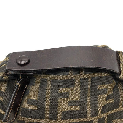 Fendi 2262226540009 Pouch Khaki Nylon/leather Zucca Women Men Fashion