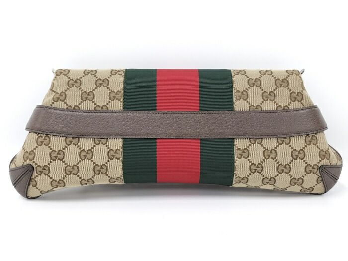 Gucci Shoulder Bag GG Canvas Horsebit Canvas Brown 764255