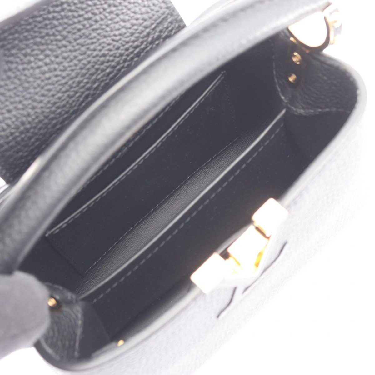 Louis Vuitton Handbag Capucines Mini 2-Way Noir Black Leather — view 3