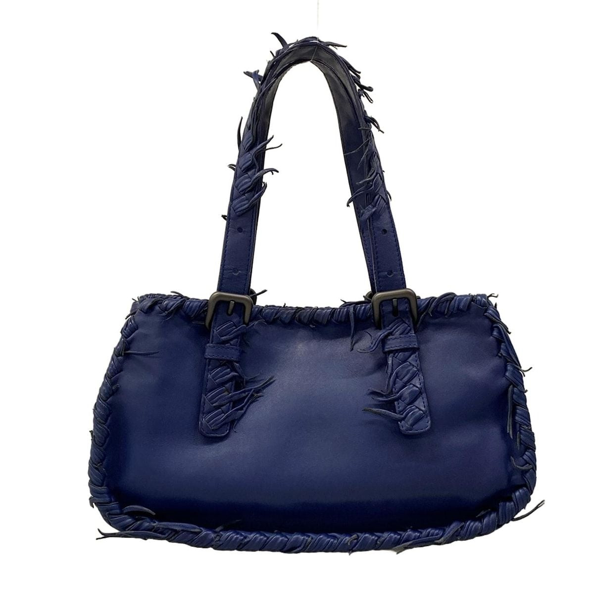 Bottega Veneta Tote Intrecciato Blue Leather