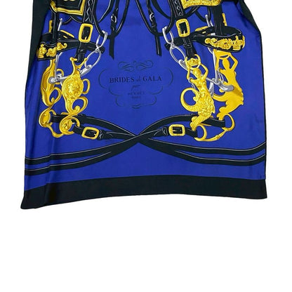 Hermes Brid De Gala Pattern Silk Cashmere Cotton Long Sleeve Shirt Top