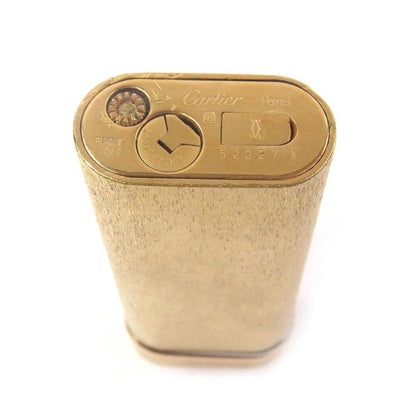Cartier Trinity Oval New Shape Smoking Tool Gas Lighter Gold Swiss Made Men's