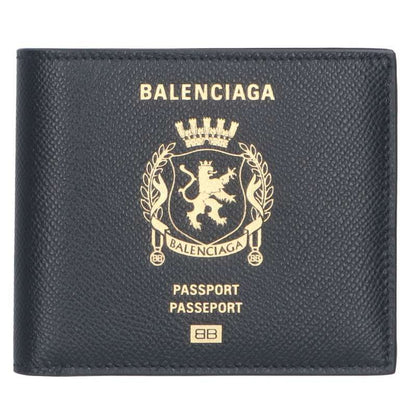 Balenciaga 8463312ab4y-1000 Passport Square Folded Wallet For Men