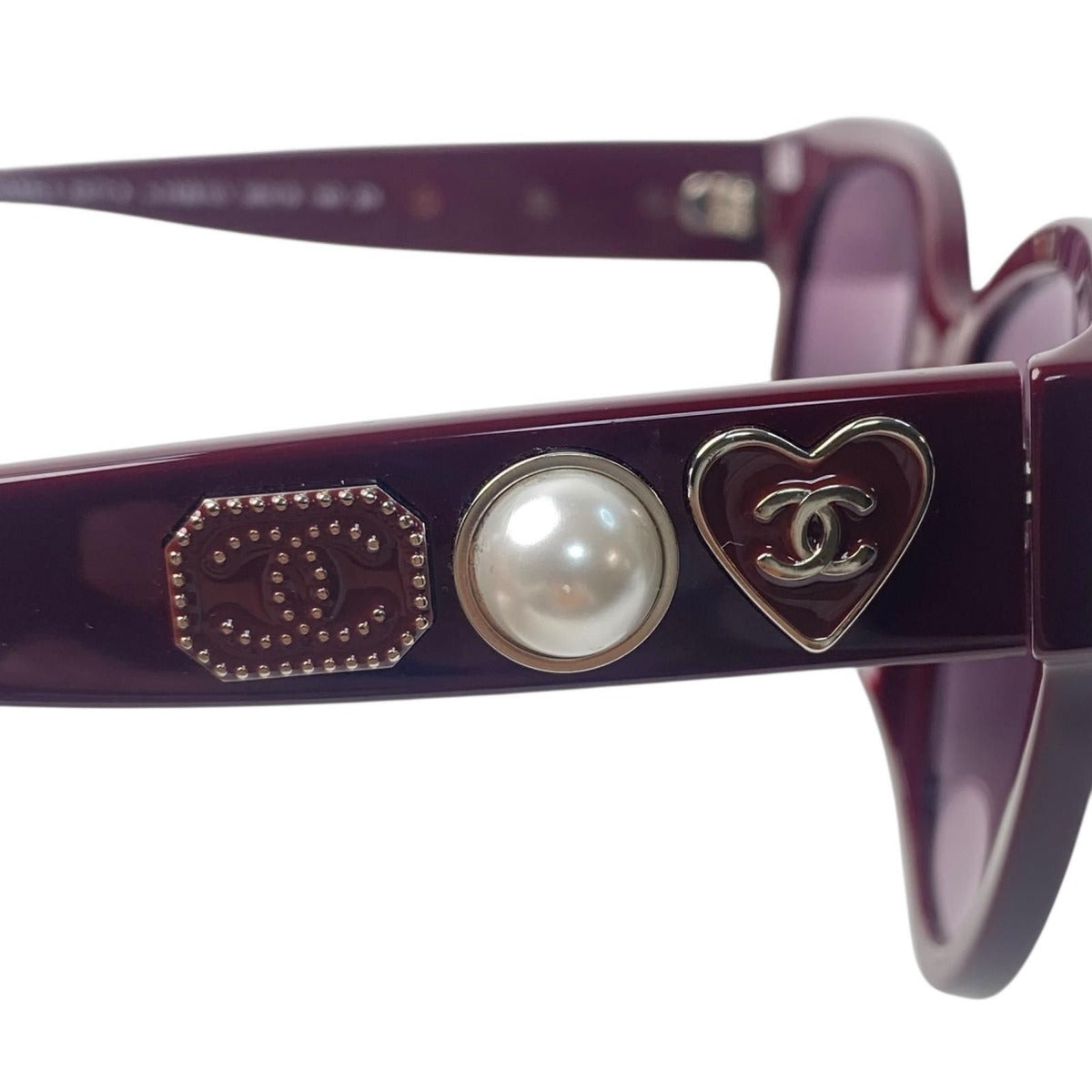 Chanel Faux Pearl CC Logo Sunglasses 56 — view 6