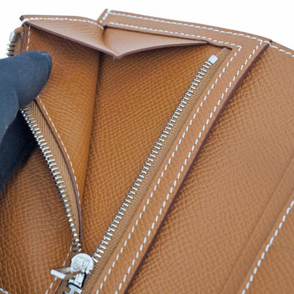 Hermes New-h Passant Compact Vo-epson Gold Silver-hardware Bifold