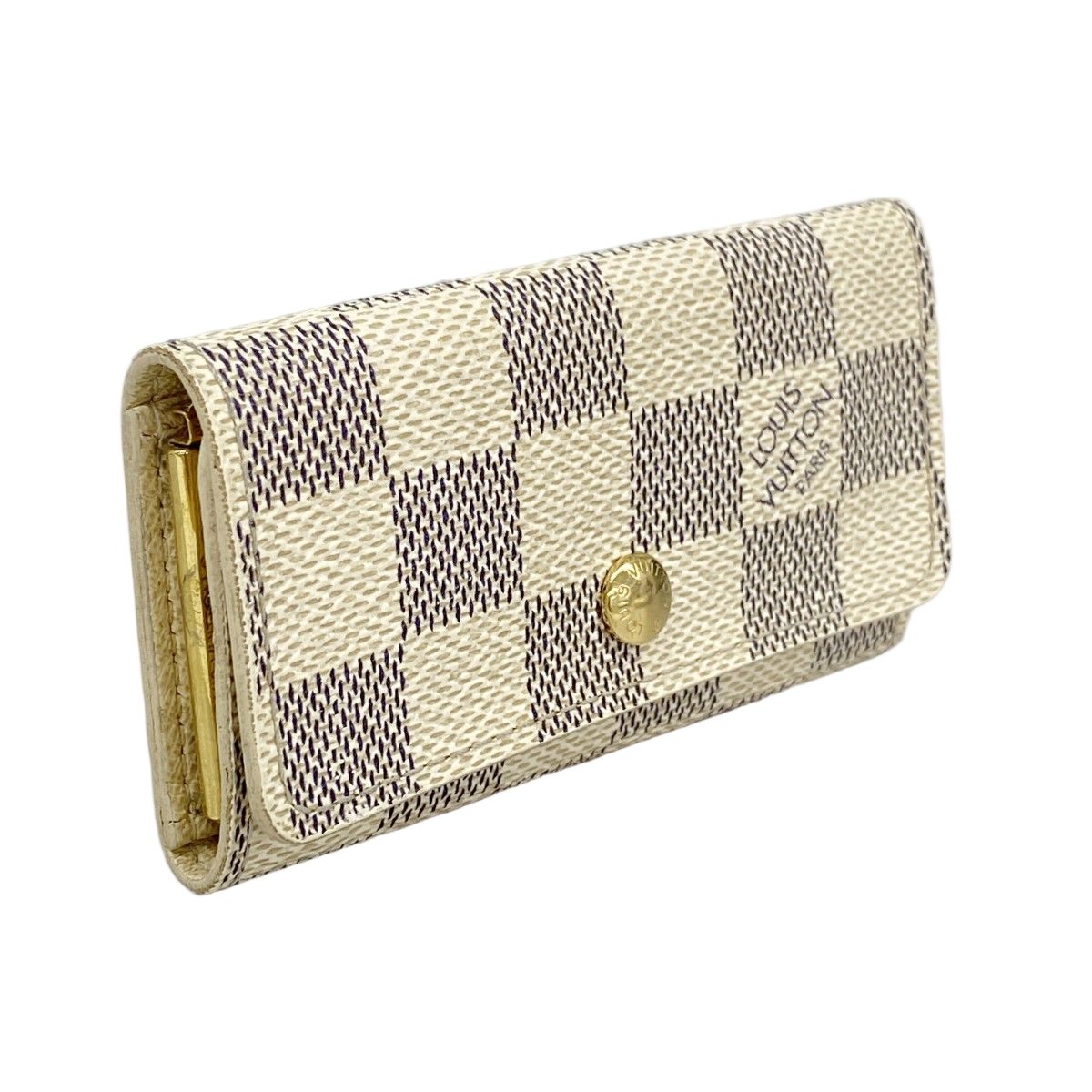Louis Vuitton Key Case Damier Azur Multicles 4 White Key Holder — view 2