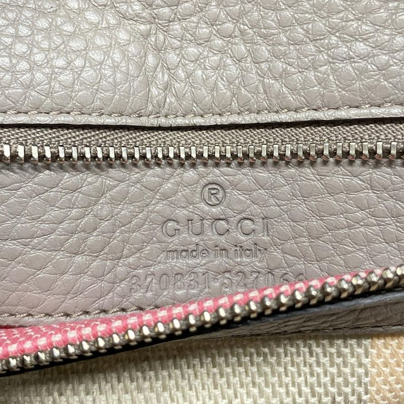 Gucci Handbag Bamboo Daily 370831 Grey Leather