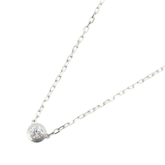 Cartier Necklace Damier SM 42 45 cm 18k White Gold Diamond