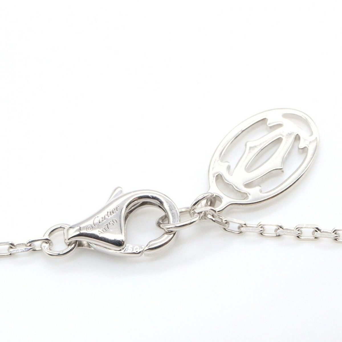 Cartier Necklace Damier SM 42 45 cm 18k White Gold Diamond — view 3