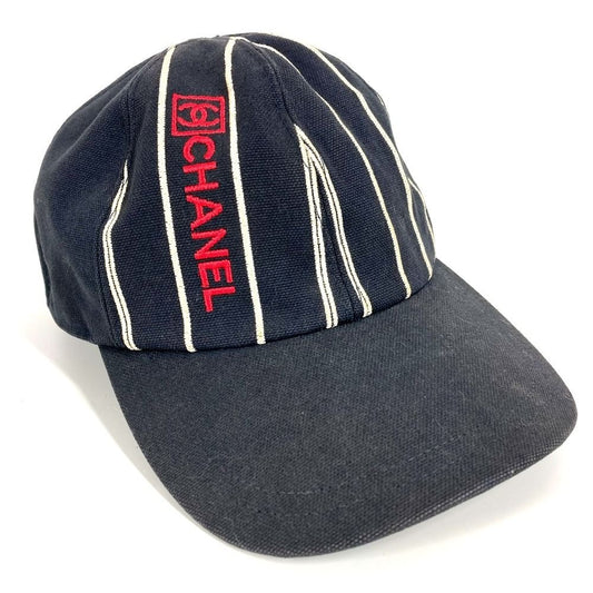 Chanel Cap CC Logo Cotton Navy