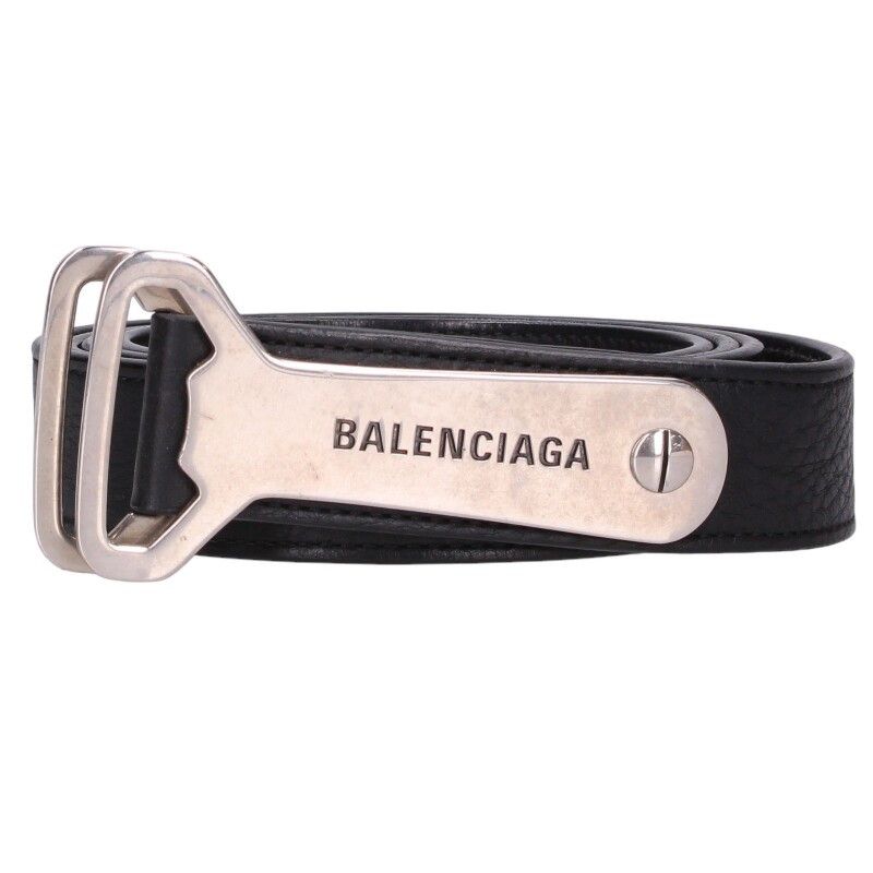 Balenciaga 741613 Bottle Opener Leather Belt Men's