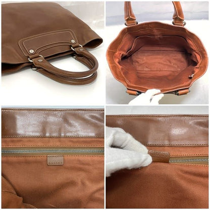 Celine Tote Boogie Bag Brown Large Leather Preowned