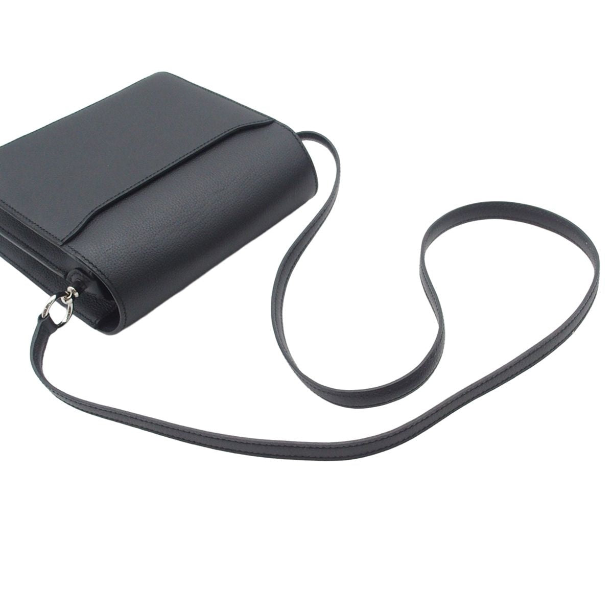 Hermes Sac Roulis Mini Black Silver Evercolor Shoulder Bag — view 4