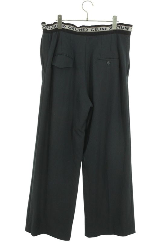 Celine Waist Logo Wide Slacks Long Pants Men's 36