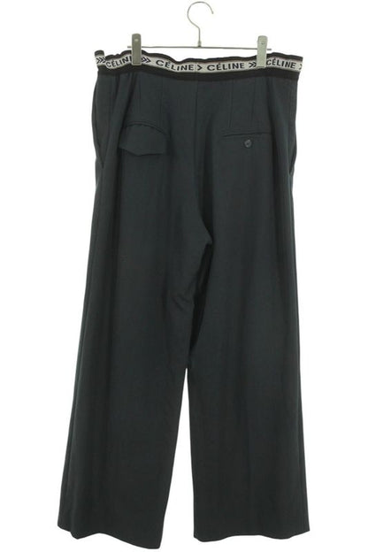 Celine Waist Logo Wide Slacks Long Pants Men's 36