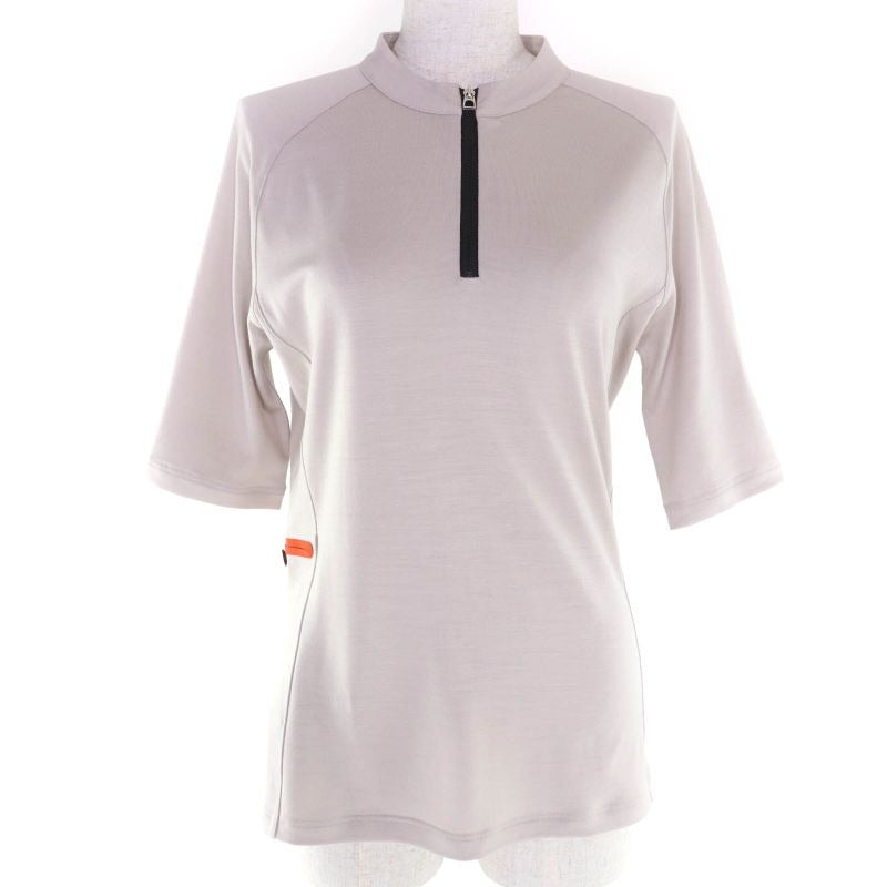 Hermes-fit 100% Wool Gris Carrier With Serie Button Half ZIP Cut And Sew