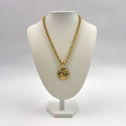 Chanel Coco Mark GP Gold Necklace Gold