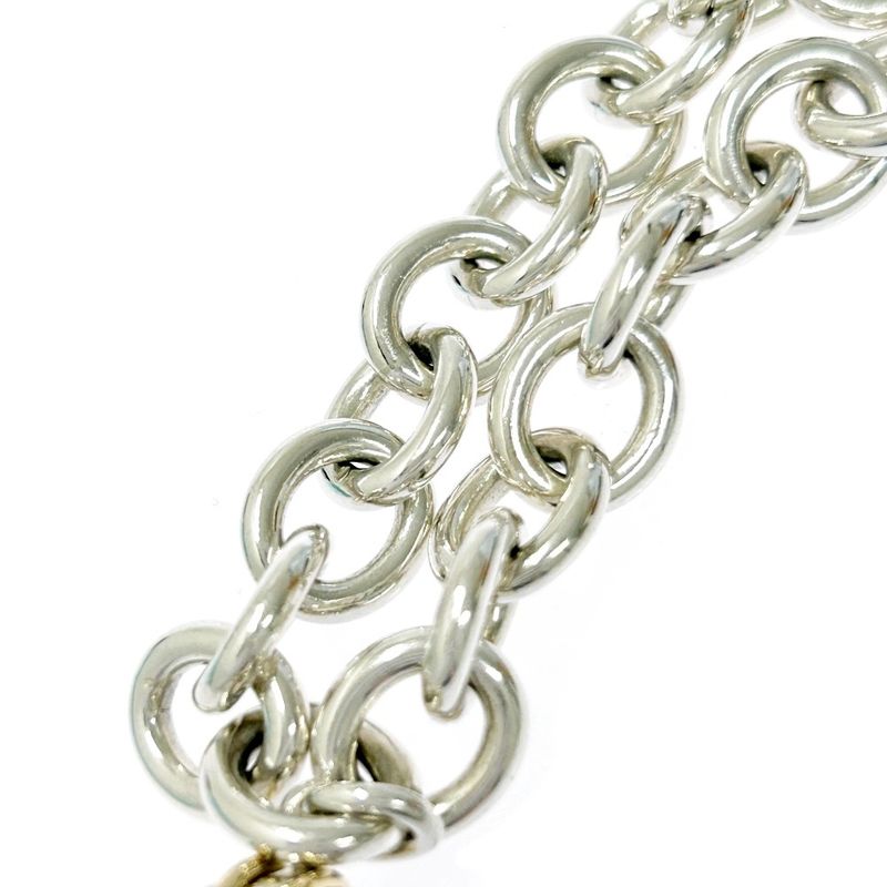 Tiffany & Co Silver Gold Heart Arrow Combination Bracelet 47.0g 925 750