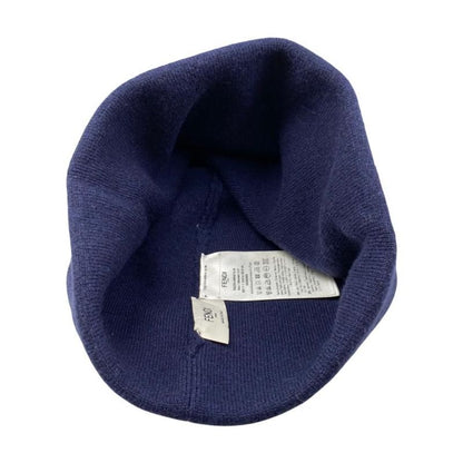 Fendi Knit Cap Knit Cap Fxq334 Arhd S M Lame Logo Navy Fendi