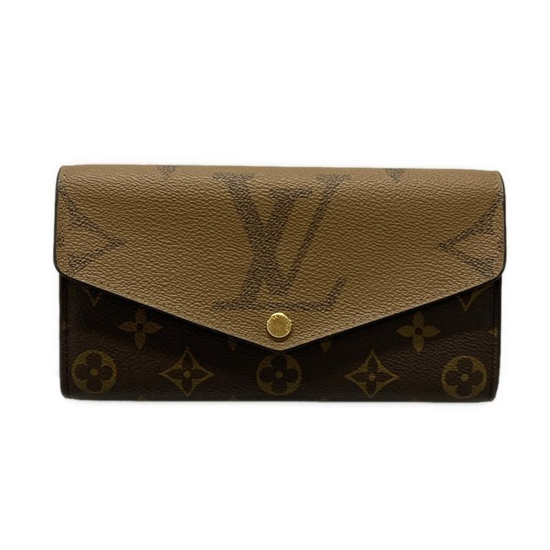 Louis Vuitton Monogram Reverse Long Wallet Portefeuille Sarah M80726 Monogram