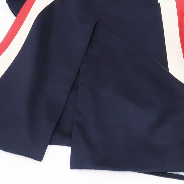 Gucci Chester Coat 546321 Cashmere 95% Wool 5% Navy Stripe Tricolor Gucci