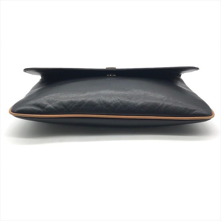 Celine Carriage Vintage Leather Clutch Black