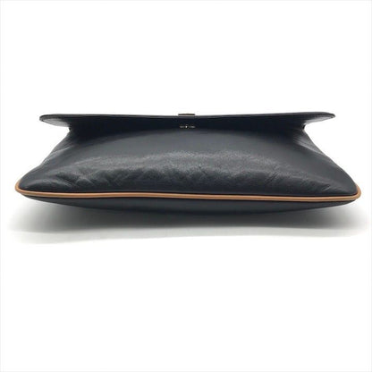 Celine Carriage Vintage Leather Clutch Black