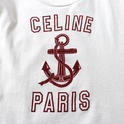 Celine 21SS 2x586114l 100% Cotton Anchor Logo Crew Neck Short Sleeve T-shirt