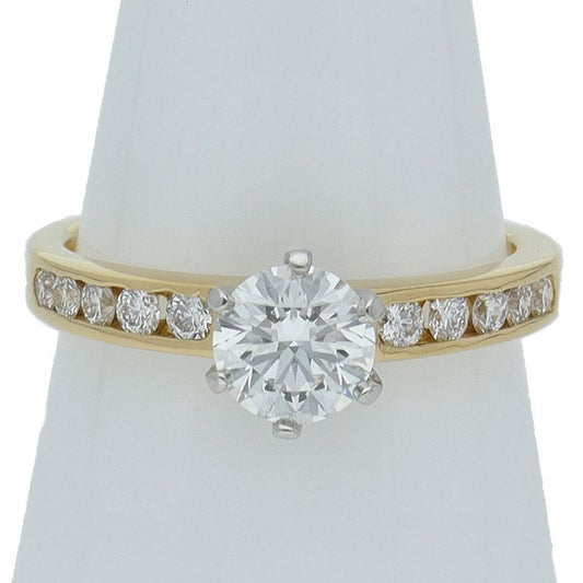 Tiffany & Co Solitaire Diamond Ring D:0.62ct(#10) 18k Yellow Gold Ladies