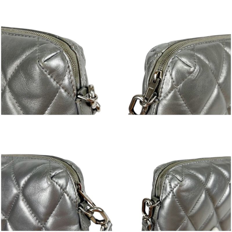 Balenciaga Touch Camera Mini Shoulder Bag Silver SV Pochette Quilted