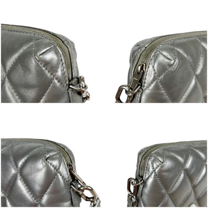 Balenciaga Touch Camera Mini Shoulder Bag Silver SV Pochette Quilted
