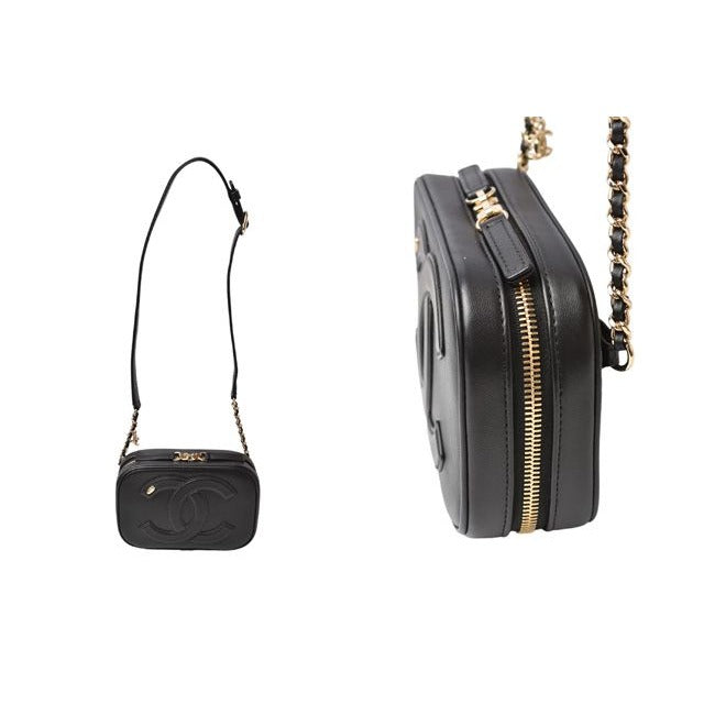 Chanel Belt Bag Chain Pouch Waist Black Gold Hardware — view 2