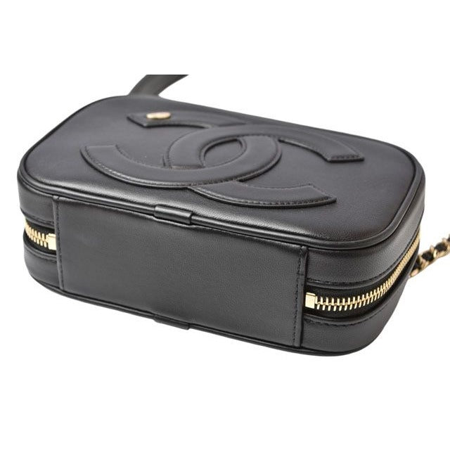 Chanel Belt Bag Chain Pouch Waist Black Gold Hardware — view 6